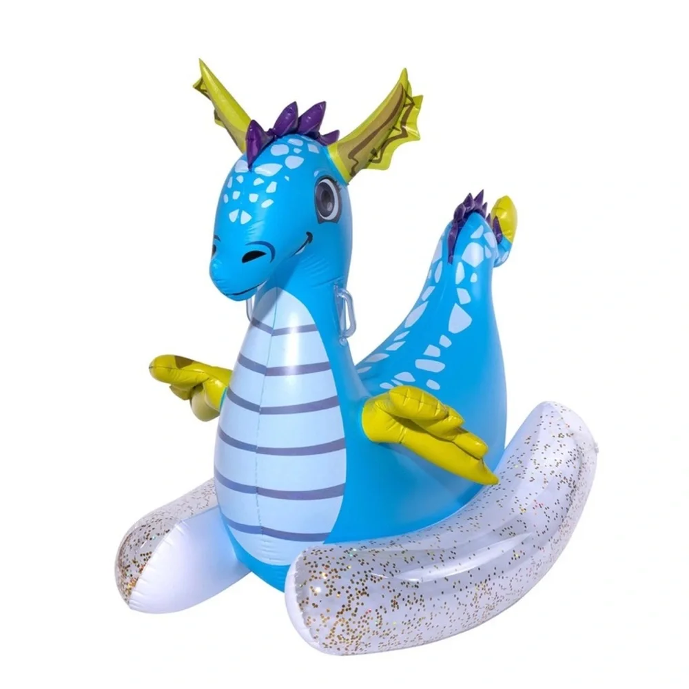 Member's Mark Fun Inflatable Ride On XL Pool Float with Side Handles - Dragon - Picture 3 of 5
